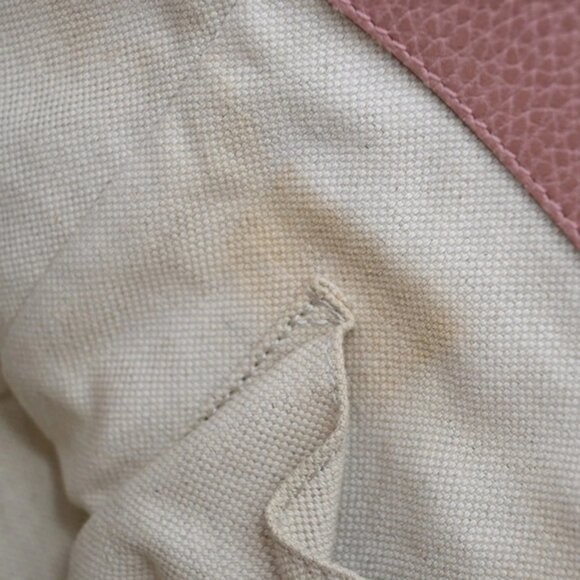 GUCCI GG Logo Swing Shoulder Hand Tote Bag Leather Pink GHW Italy 73KA988 - Picture 15 of 15